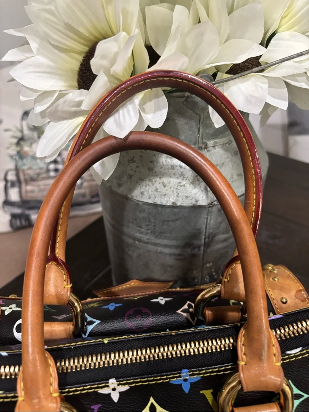 Louis Vuitton Black Murakami Rita Multicolor Monogram Shoulder bag